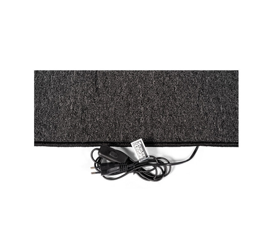 Warme voetenmat antraciet - 230 volt -  Diverse maten - Herkomst Europa