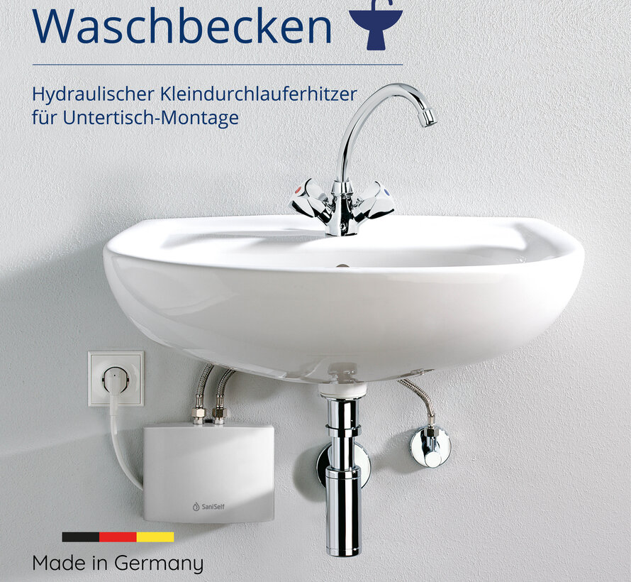 SaniSelf KD - onderbouw doorstromer - 3500 Watt - 2 liter per minuut - Met stekker - Energieklasse A - Herkomst Duitsland
