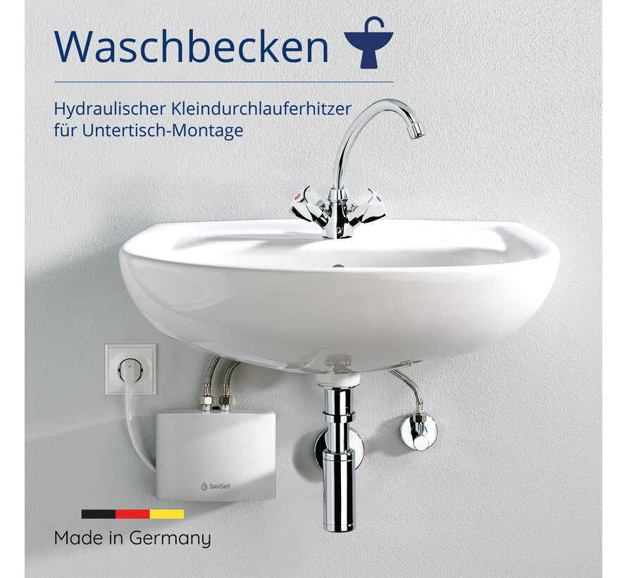 SaniSelf KD - onderbouw doorstromer - 3500 Watt - 2 liter per minuut - Met stekker - Energieklasse A - Herkomst Duitsland