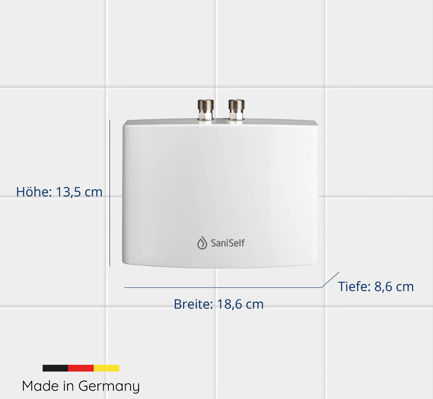 SaniSelf KD - onderbouw doorstromer - 3500 Watt - 2 liter per minuut - Met stekker - Energieklasse A - Herkomst Duitsland