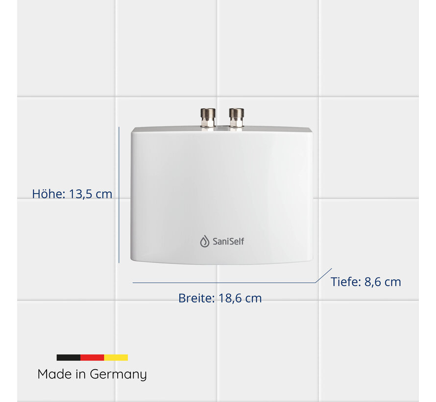 SaniSelf KD - onderbouw doorstromer - 3500 Watt - 2 liter per minuut - Met stekker - Energieklasse A - Herkomst Duitsland