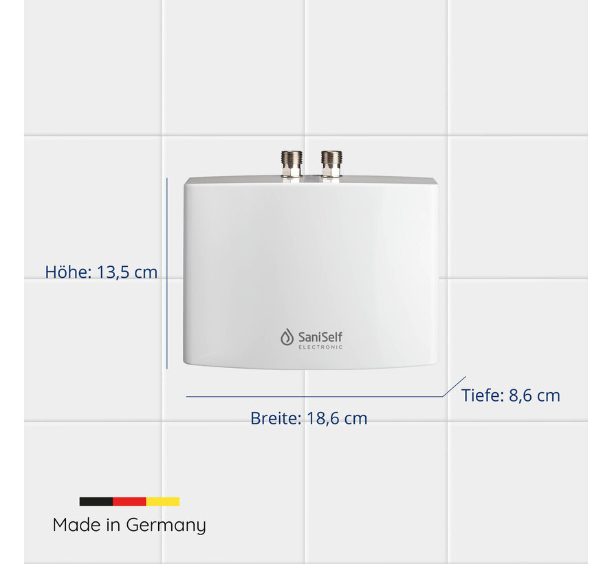 SaniSelf KDE Electronisch onderbouw doorstromer - 3500 watt - 2 liter/ minuut - Met stekker - Herkomst Duitsland