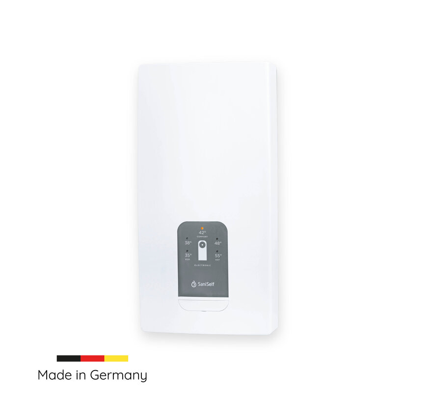 SaniSelf Premium doorstromer, 18 kW, circa 8,0 liter/min van 37gr,
