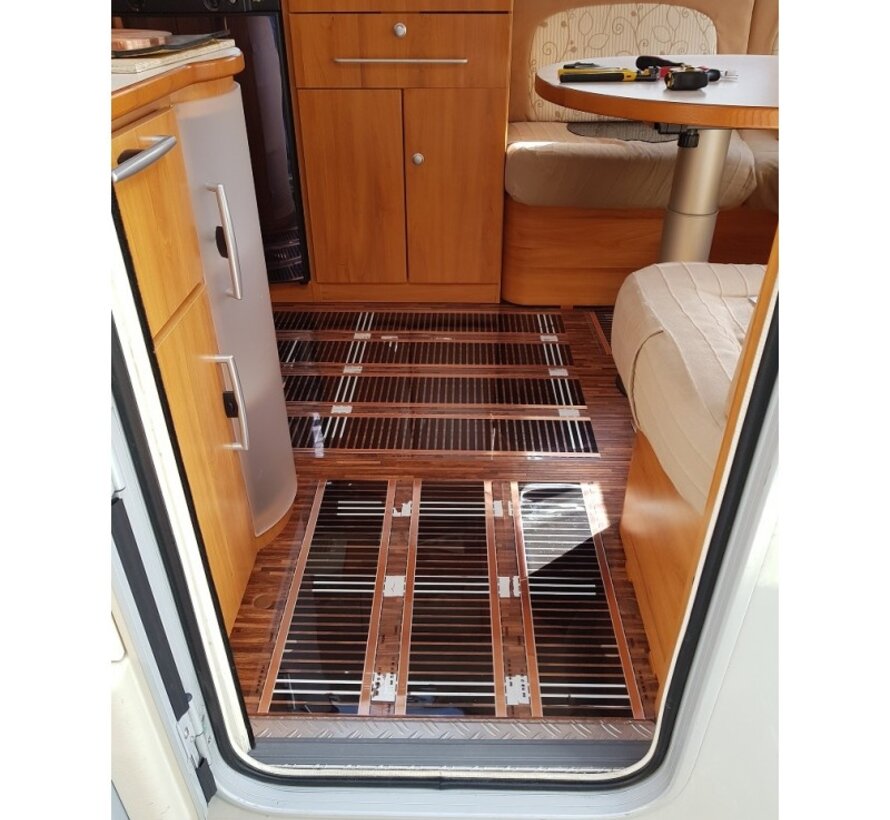 Infrarood vloerverwarming ECO Foil Caravan - 75 cm breed 100 watt m² - Aansluitkabel gemonteerd optie