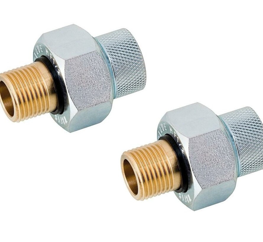 Watts anti elektrolyse koppelingen (Diëlektrische koppelingen) voor elektrische boilers - Set a 2 stuks koppeling
