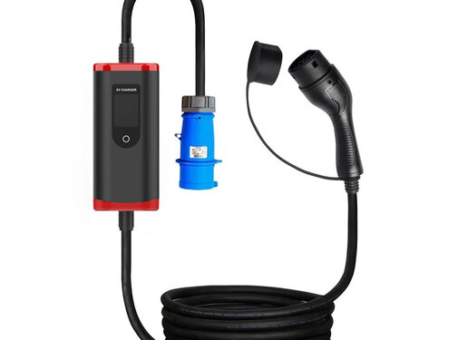 Chargeur EV mobile CEE 1 phase 7 kW 8A à 32A.