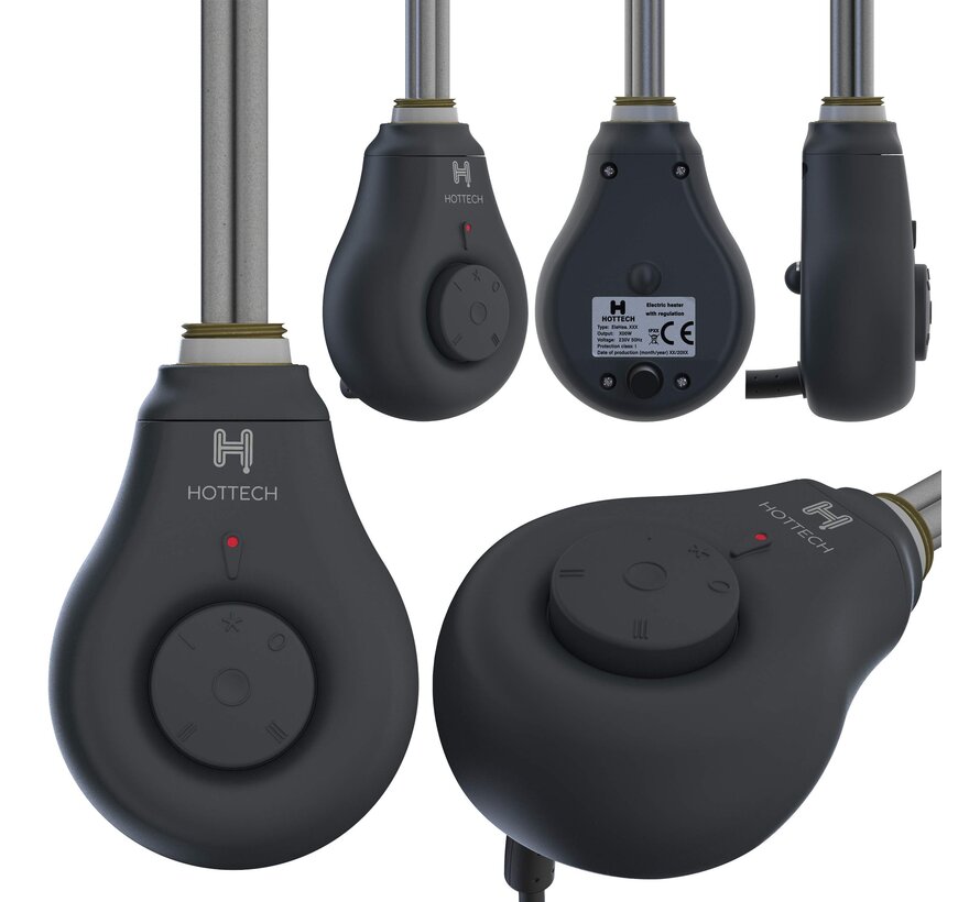 Hottech DropPLUS verwarmingselement voor badkamer radiator - Met regelbare thermostaat - 300-600-900 watt - Water en omgevingstemperatuur detectie
