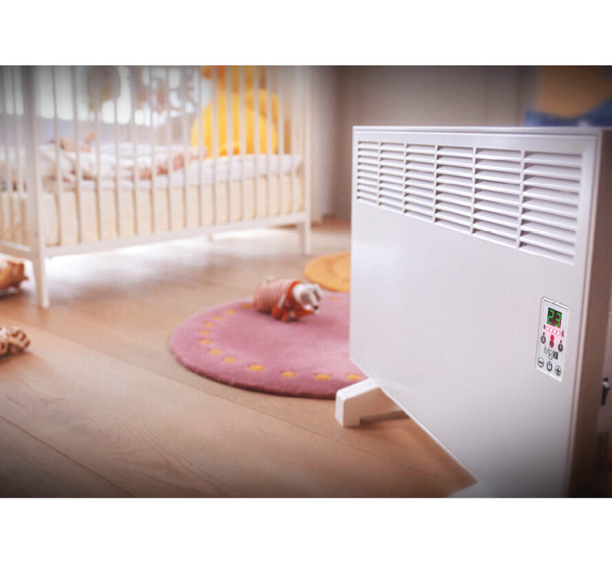 Ivigo elektrische convector kachel - Standenschakelaar - 500W tot 2500W - Wit