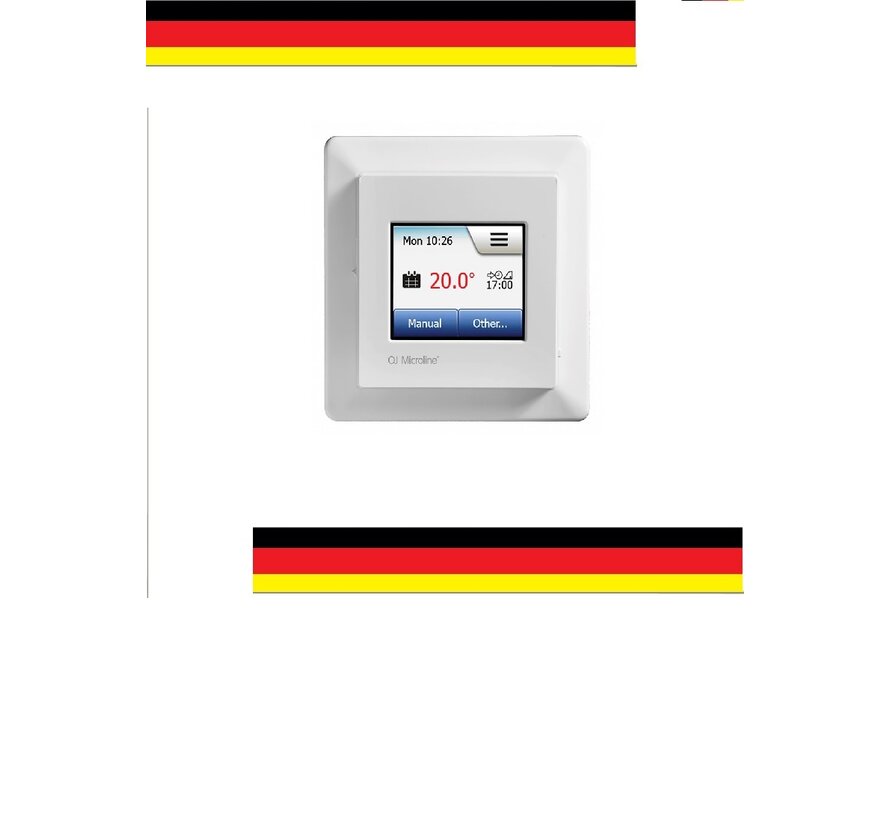 OJ Microline MCD5 inbouw thermostaat - Inclusief externe vloersensor - touchscreen