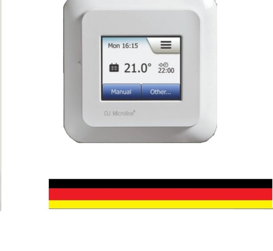 Thermostat encastré OJ Microline OCD5 - Écran tactile - Écran couleur - 230 volts - Maximum 3500 watts