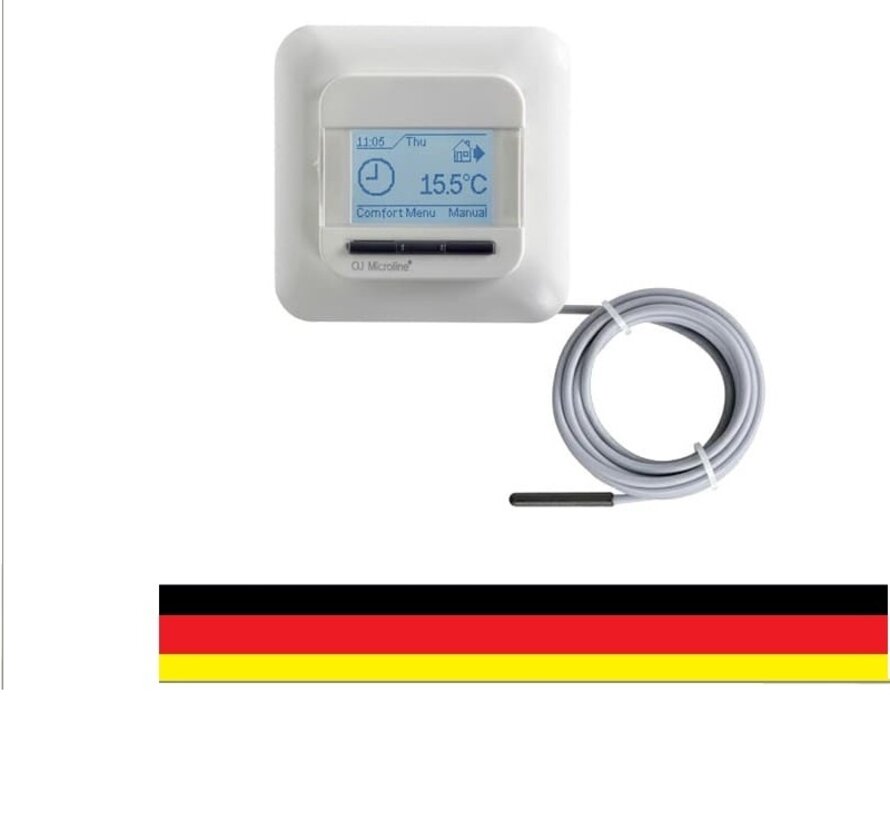 Thermostat encastré OJ Microline OCD4 - Inclusif capteur externe - Convient pour les systèmes de chauffage et de refroidissement