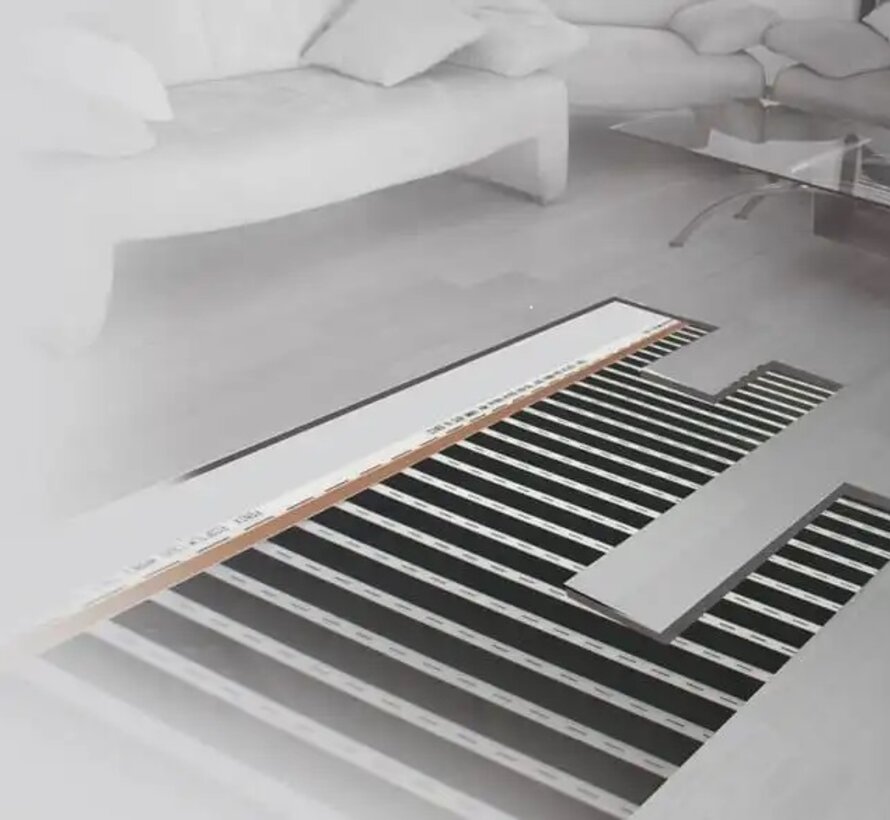 Elektrische vloerverwarming folie - Rol 100 meter 50 cm breed -100 watt m² - Rol folie nu nog voordeliger