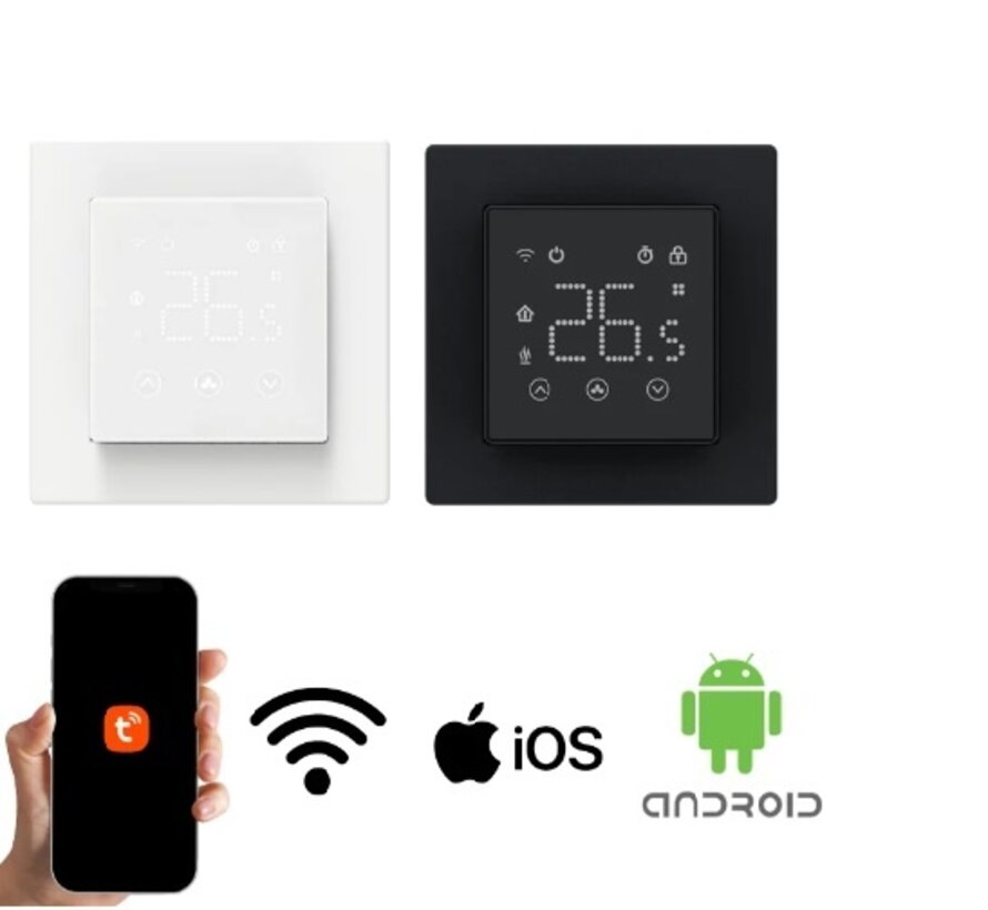 Thermostat Smart encastrable DOC3 - Adapté pour chauffage électrique (au sol) - 230 Volt - Puissance maximale 3500 Watt