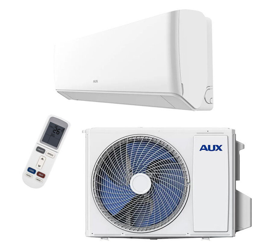 AUX split unit airco 2,5 kW  Wit - Deluxe standaard - Totaal pakket inclusief WiFi