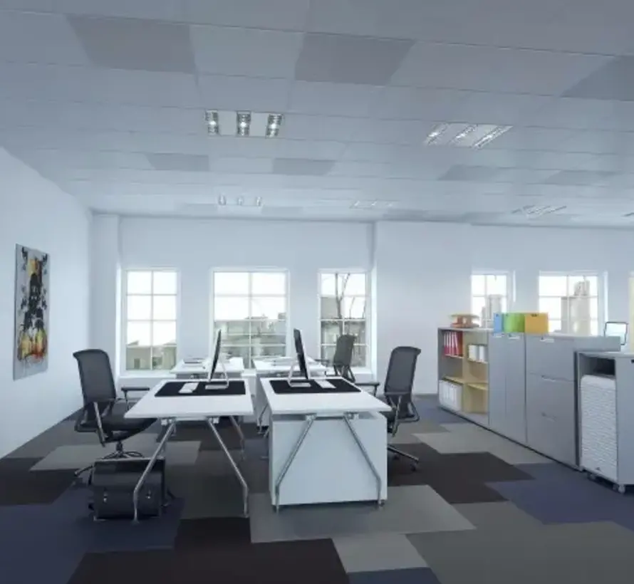 Geschikt voor inbouw in een systeem plafond- Ecosun infraroodpaneel in 300 en 600 watt