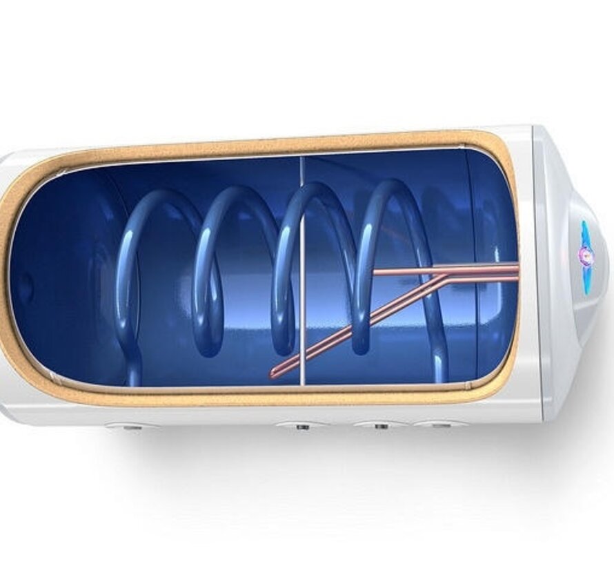 Chauffe-eau électrique Tesy avec 1 échangeur de chaleur - Montage horizontal - 80, 100 litres - Raccordement en bas