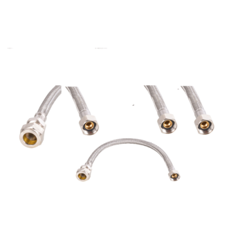 Tuyau de raccordement en inox flexible ensemble de 2 pièces.