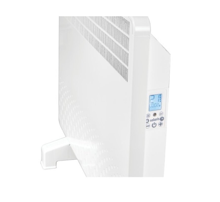 Solaris elektrische convector, handmatig (manual) - 1000 t/m 2500 watt - Voetsteunen en wandbevestiging meegeleverd