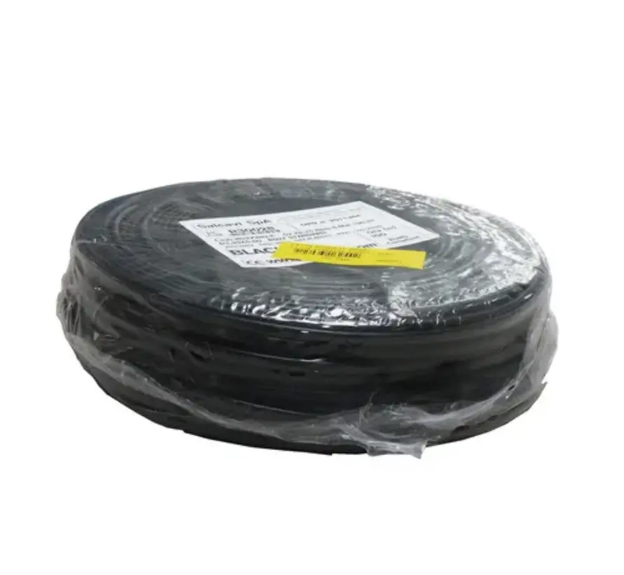 2 x 0,75 mm² câble aplati noir pour utilisation avec nos chauffages au sol. Roule 100 mètres