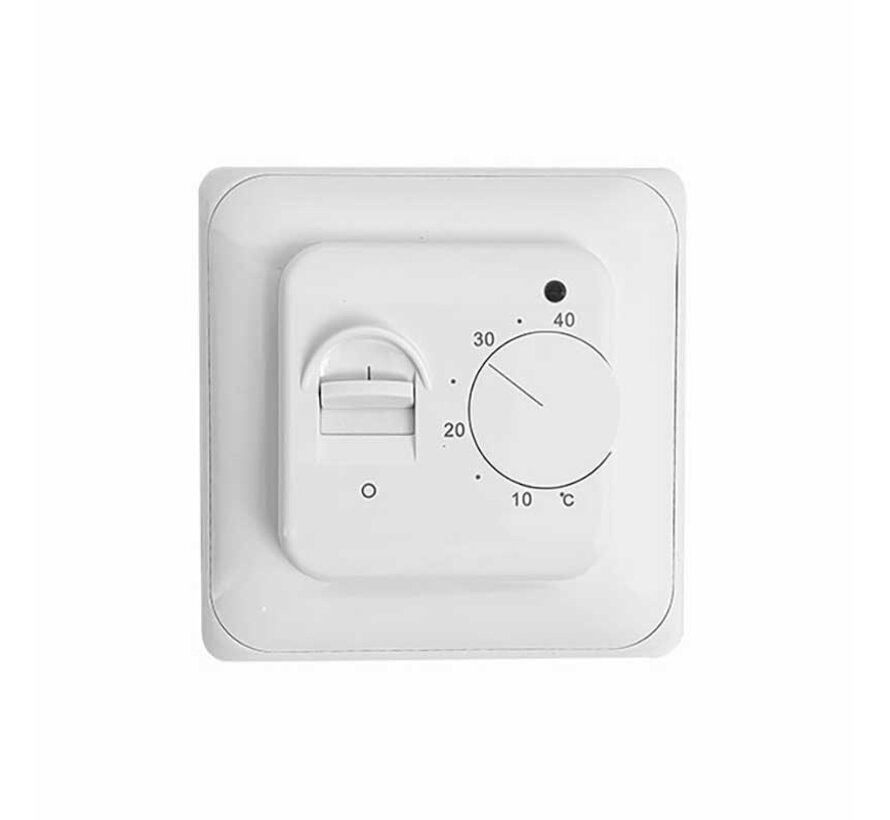Inbouw thermostaat OTK - Geschikt voor zowel ruimte als voor vloer - Input 230 Volt - Met aan/uit schakelaar - Inclusief vloersensor