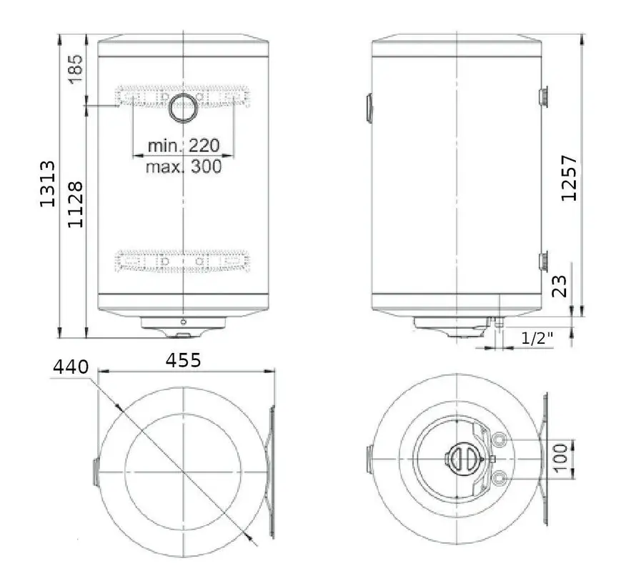 Bosch elektrische boiler, Tronic 2000 T - Verticaal