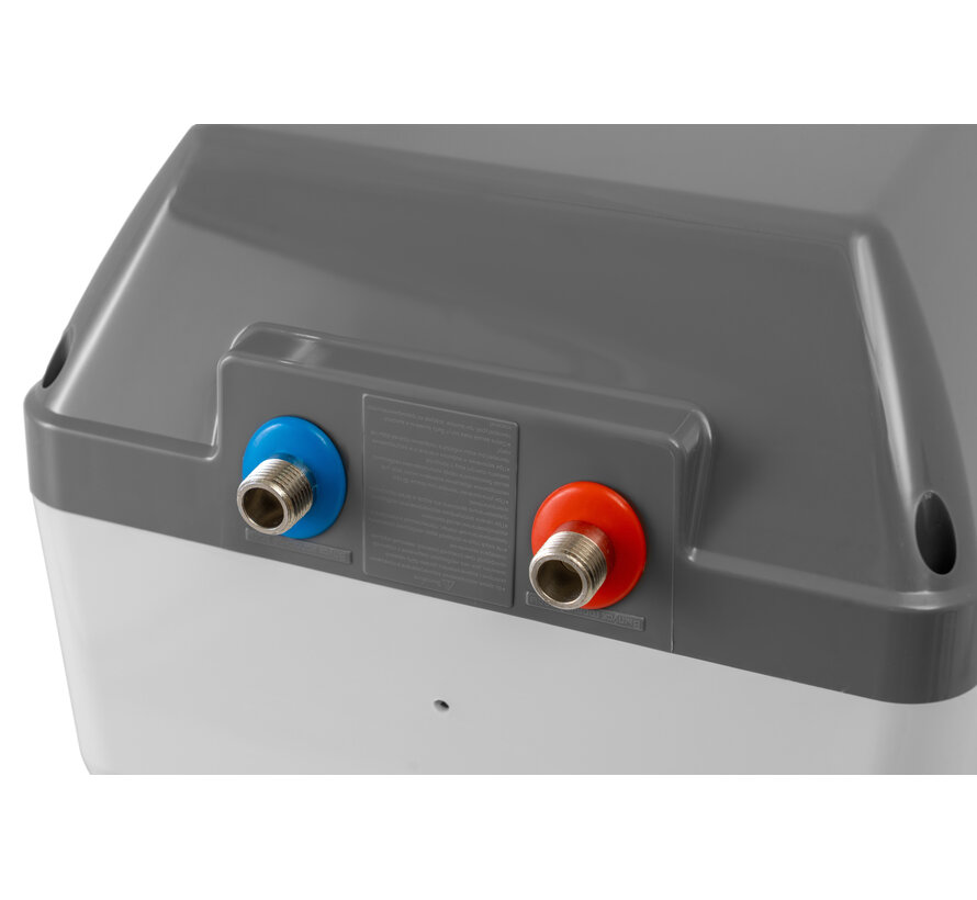 Haier elektrische keukenboiler , SQM 15 liter, bovenbouw (close-up)