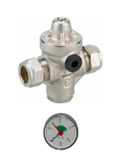 Watts drukreduceerventiel met manometer