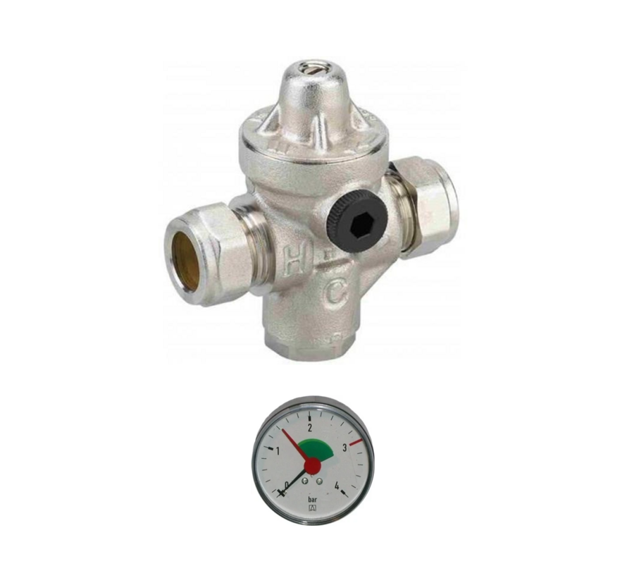 Watts Redufix M2 Drukreduceerventiel 3bar - 22mm - Beschermt uw Boiler