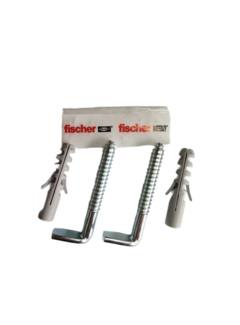 Boiler ophangset, plug met rechte haak