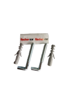 Boiler ophangset, plug met rechte haak