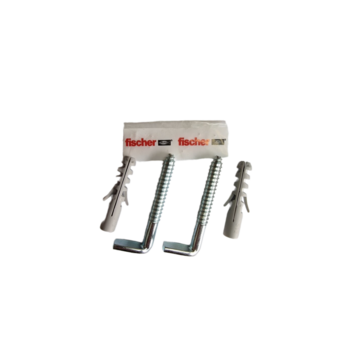 Boiler ophangset, plug met rechte haak