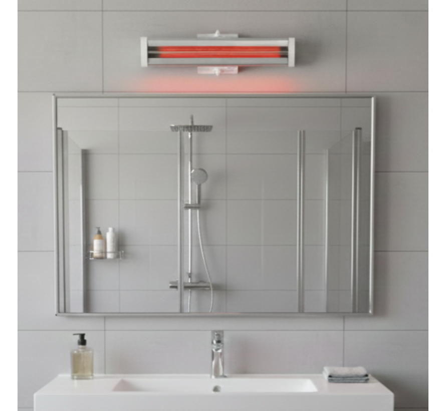Warmtestraler voor badkamers (500-1000W) - Met 3 Vermogensstanden