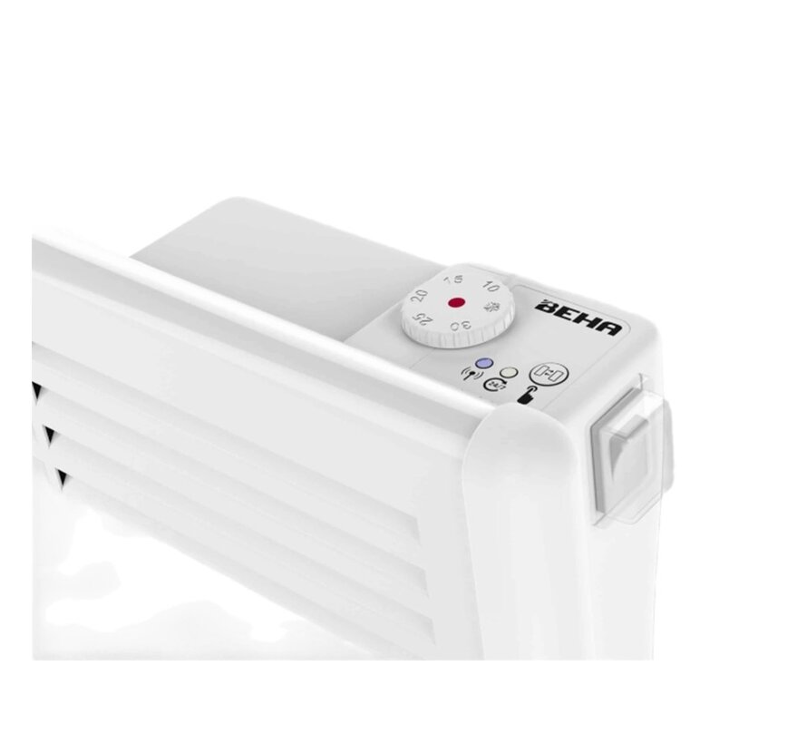 Beha elektrische convectie kachel, 400 t/m 2000w, manule bediening met via bluetooth eenvoudige wekelijkse programmering