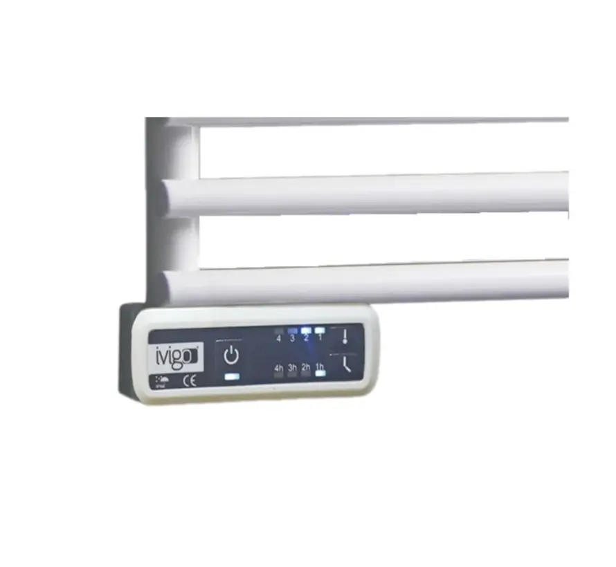 Ivigo Elektrische Handdoekradiator Wit - Klokthermostaat - 275W tot 800W - Badkamer