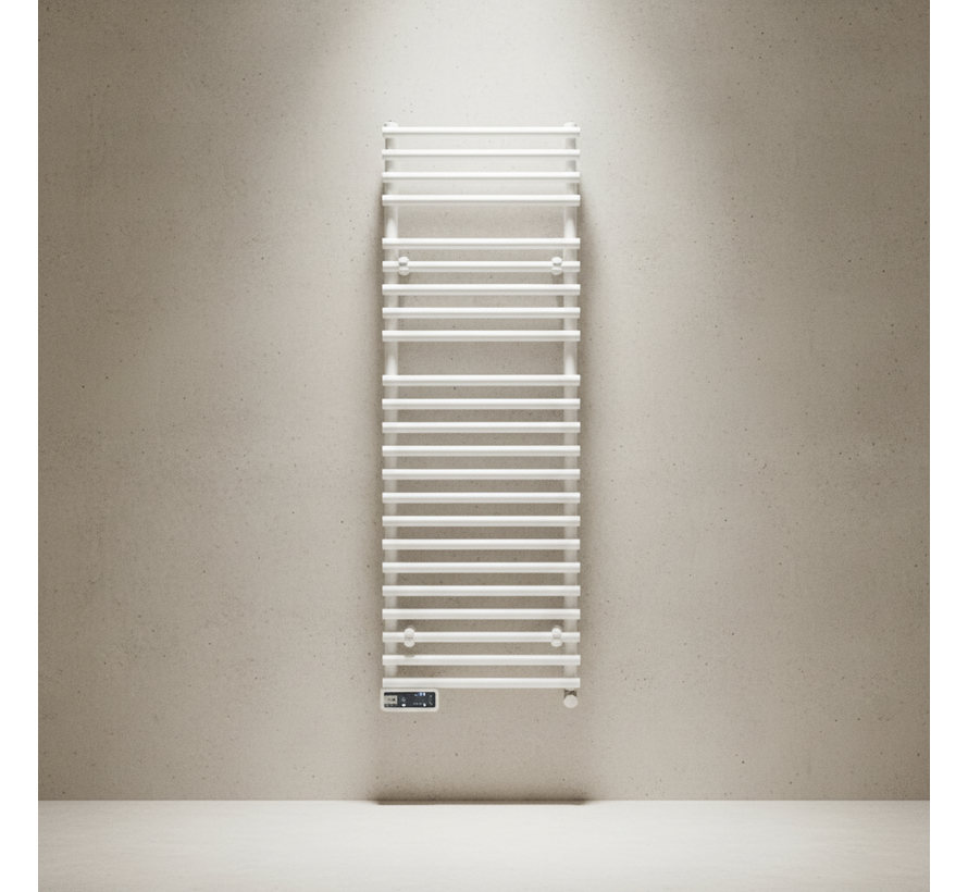 Ivigo elektrische handdoekradiator, professional- 500 x 1000mm (450w), Wit - met elektronische thermostaat