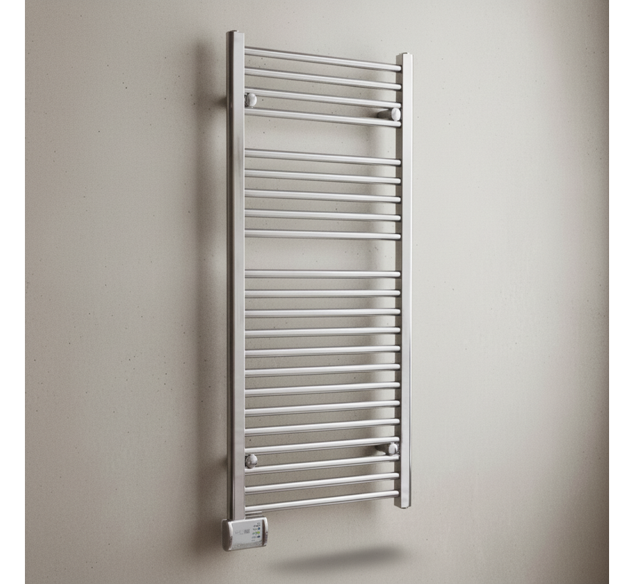 Ivigo elektrische handdoekradiator, digital- 500 x 790mm (275w), Chroom met 3 standenschakelaar