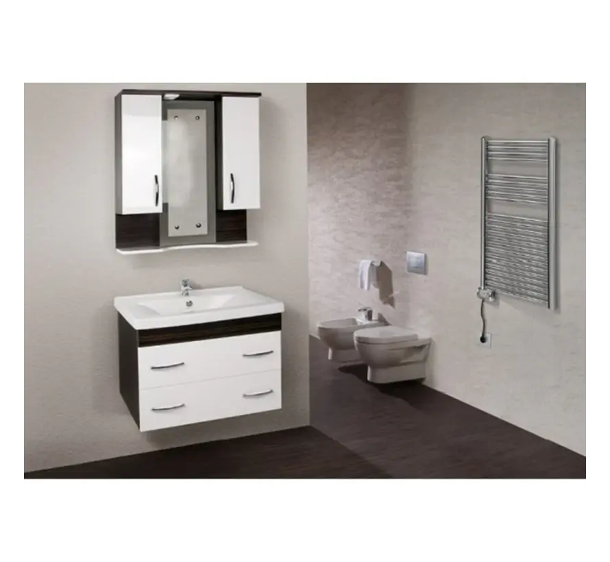 Ivigo elektrische handdoekradiator, digital- 500 x 790mm (275w), Chroom met 3 standenschakelaar