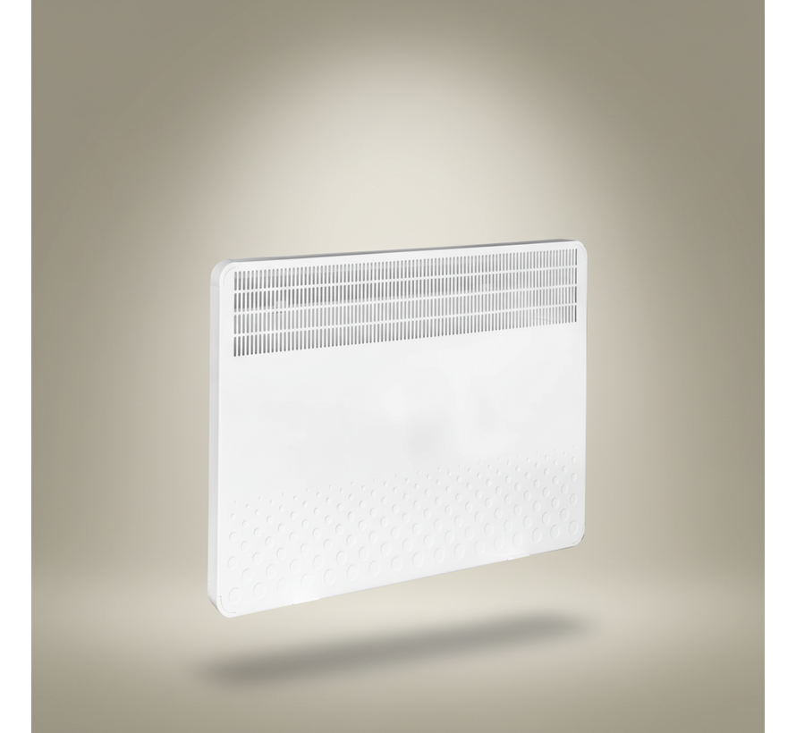 Solaris elektrische convector, klokthermostaat (professional) - 1000 of 2000watt - Voetsteunen en wandbevestigingbeugel meegeleverd