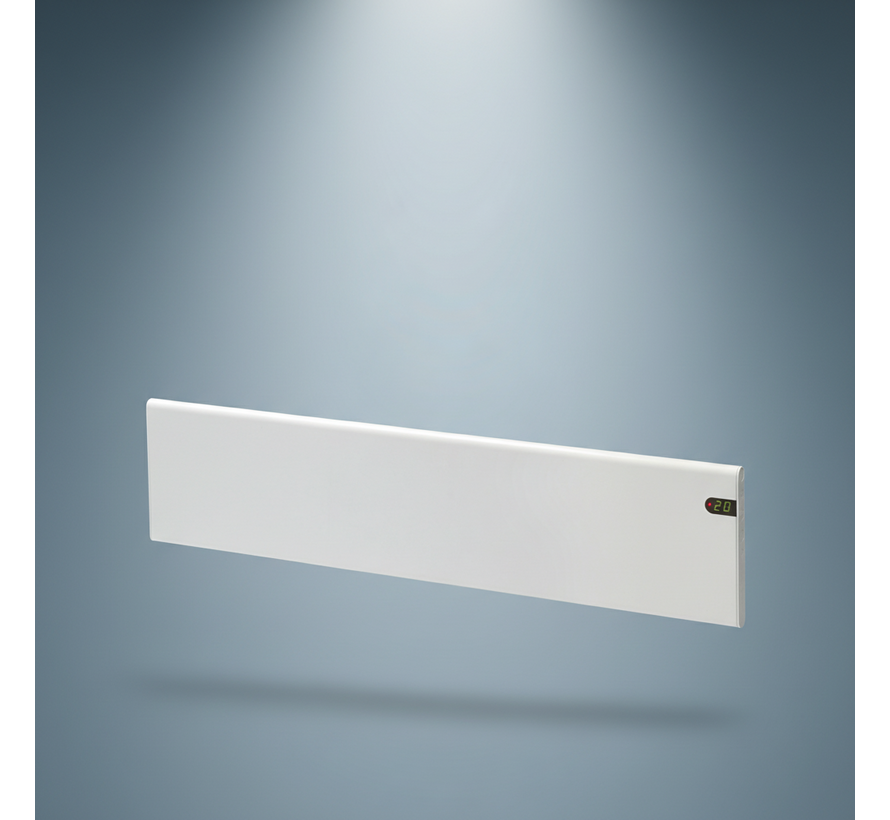 Adax elektrische convector kachel, Neo Basic NL - wit - hoogte 20cm met klokthermostaat