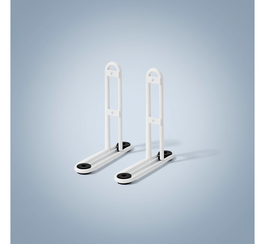 Voetsteunen in set voor laag model Adax.  Deze voetsteun(en) zijn geschikt voor de lage modellen van de Adax Serie.