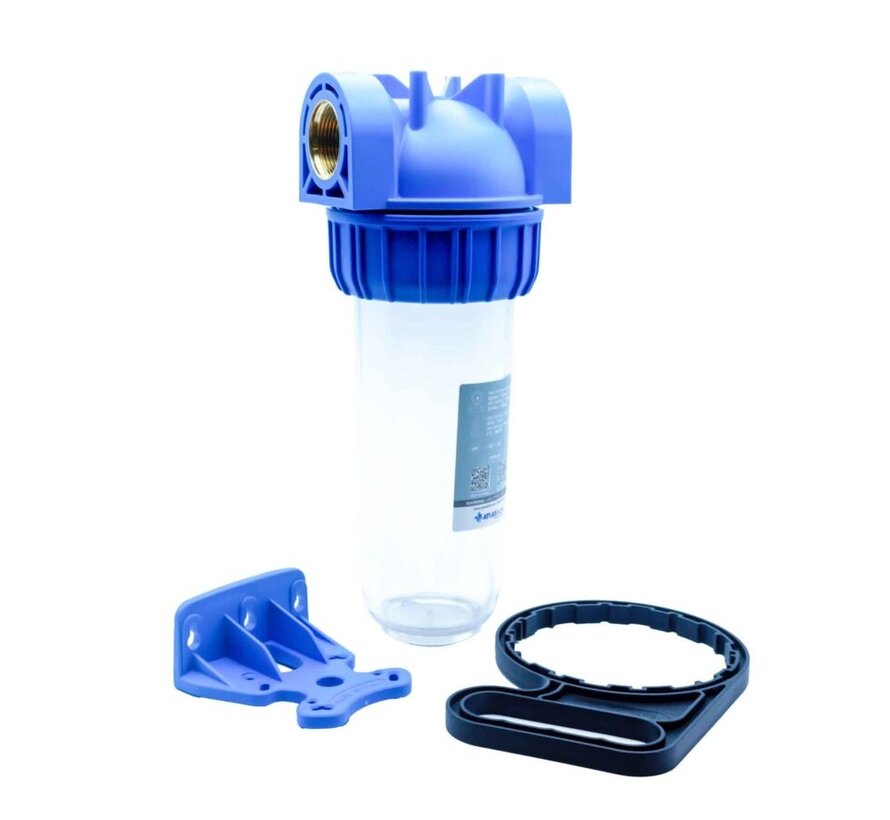 Atlas waterfilter set. Filterhuis met cartrige (5 micron) + aansluit accessoires