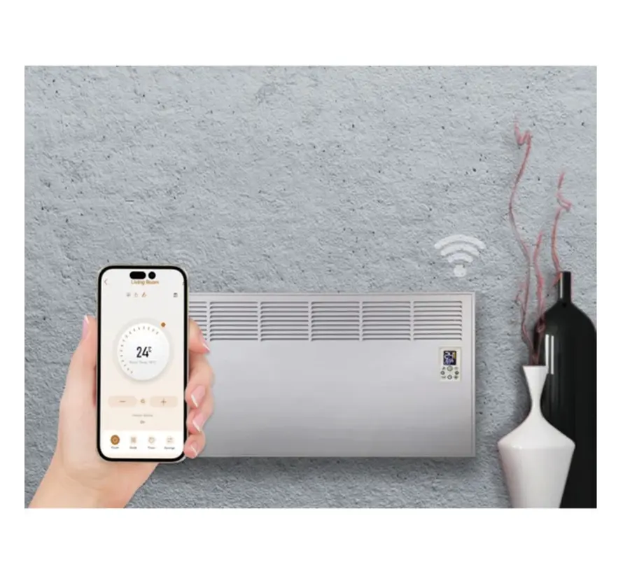 Ivigo elektrische convector kachel, Wifi  500 rt/m 2500 watt