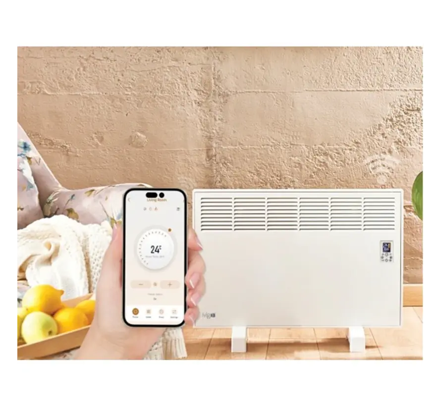 Ivigo elektrische convector kachel, Wifi  500 rt/m 2500 watt