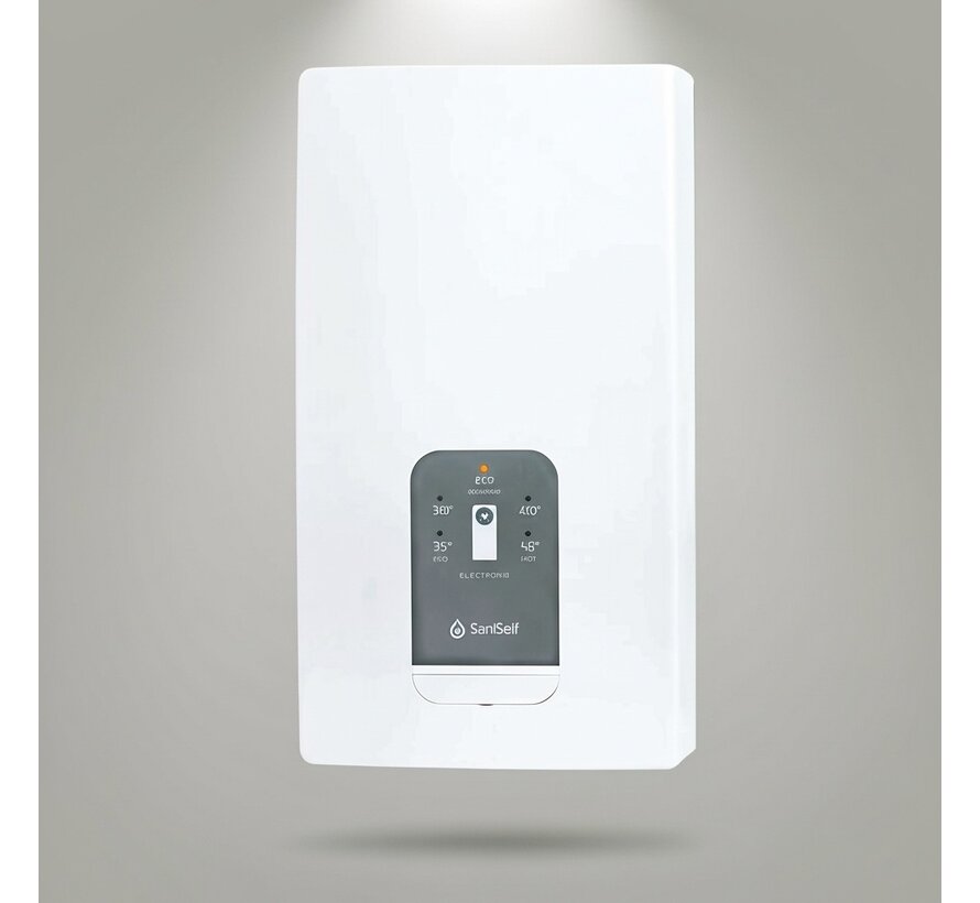SaniSelf Premium doorstromer, 18 kW, circa 8,0 liter/min van 37gr,