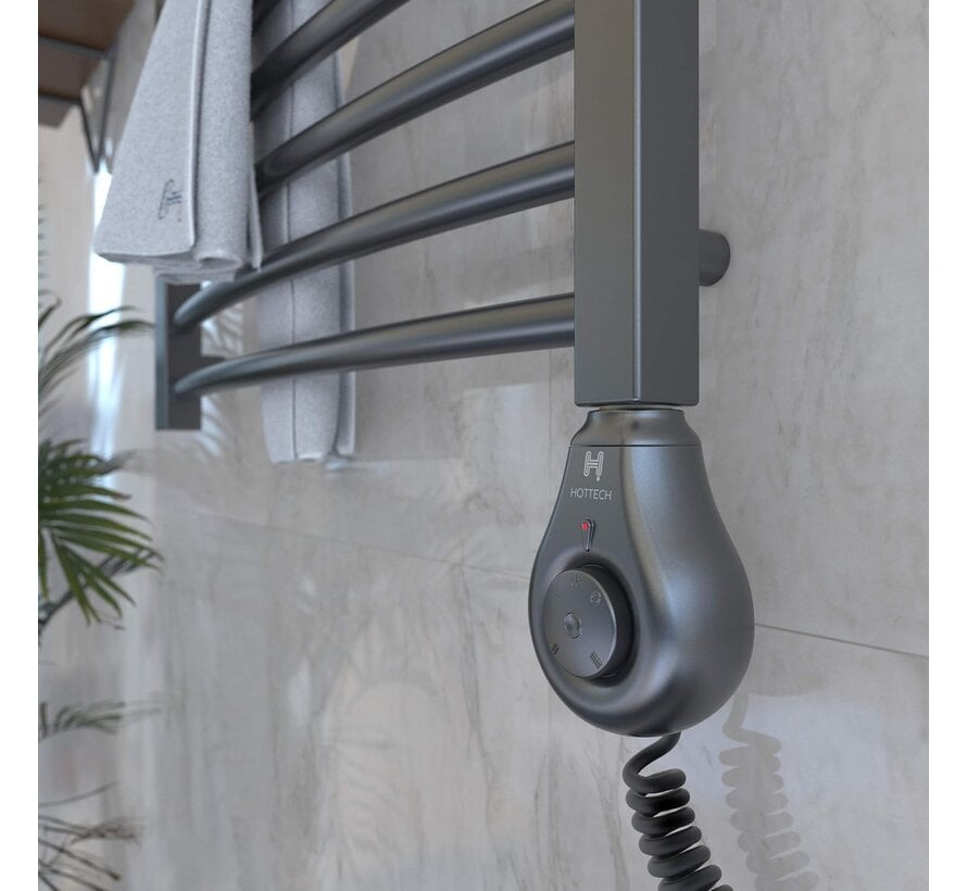 Hottech DropPLUS verwarmingselement voor badkamer radiator - Met regelbare thermostaat - 300-600-900 watt - Water en omgevingstemperatuur detectie