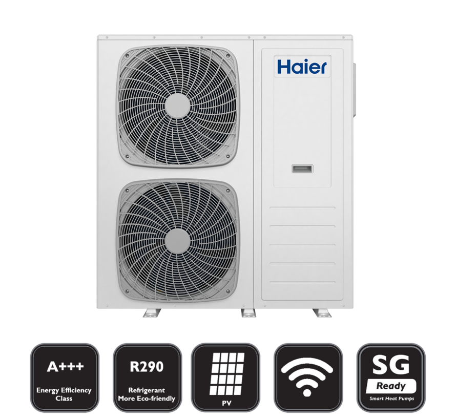 Haier Prowarm warmtepomp, monoblock HPM - 8 t/m 16 kW