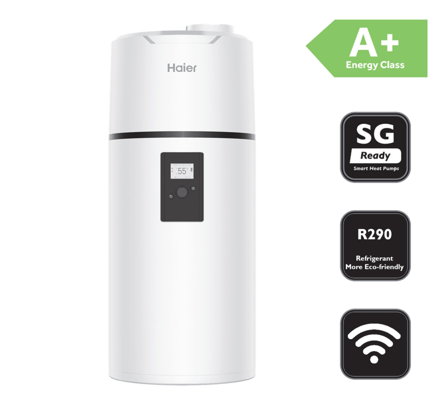 Haier warmtepompboiler, M8 serie - 80 110 of 150 liter. Label A+