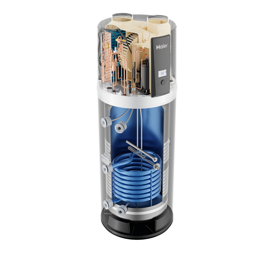 Haier Kwikot M7C Warmtepompboiler (200-250L) - Met Extra Warmtewisselaar