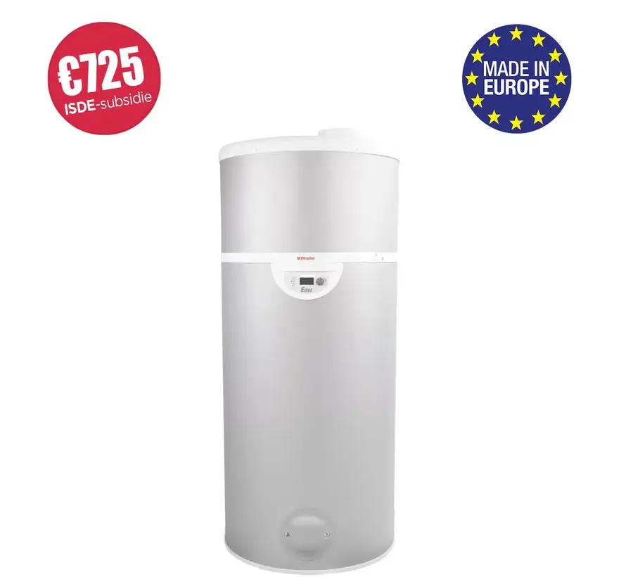 Dimplex warmtepompboiler, Edel - vrijstaande uitvoering. 1900 watt  met extra wisselaar