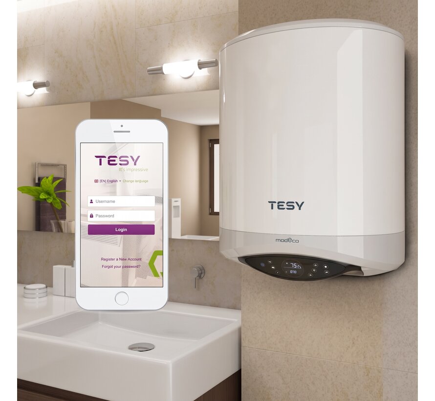 Tesy ModEco Smart WiFi elektrische boiler – 50L tot 150L (Droge weerstand)